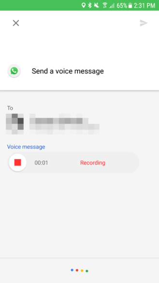 OK Google تسمح لك بتسجيل مقاطع صوت واتس آب ثم إرسالها لاحقاً 2
